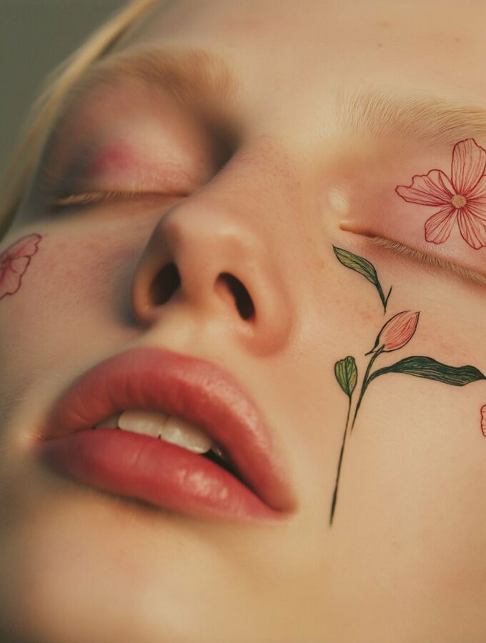 Floral Face Art Portrait Floral Face Art Portrait